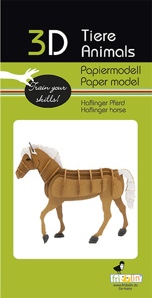 3D Paper Haflinger Horse