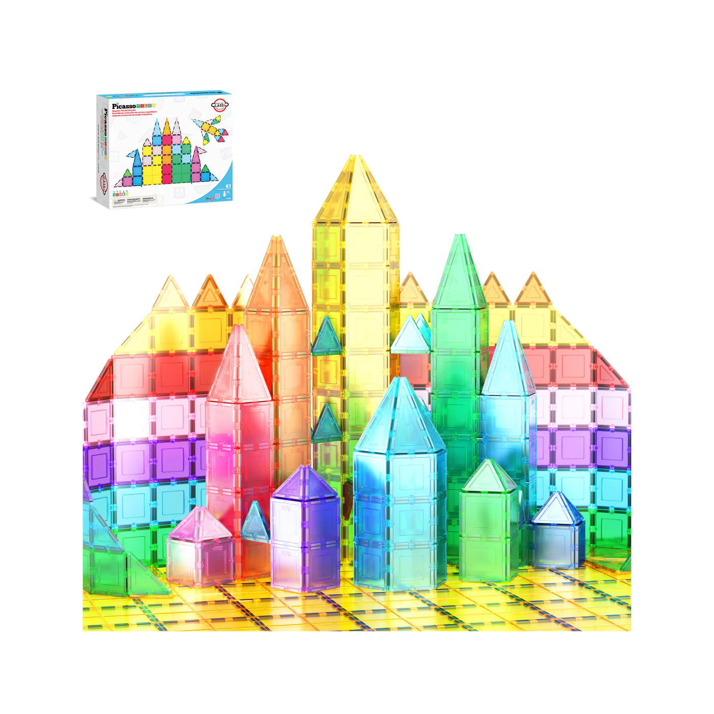 Mini Diamond Magnetic Tiles (Travel Set) 40pc