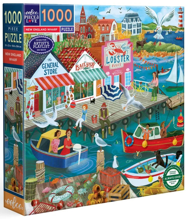 eeBoo Puzzle New England Wharf 1000pc