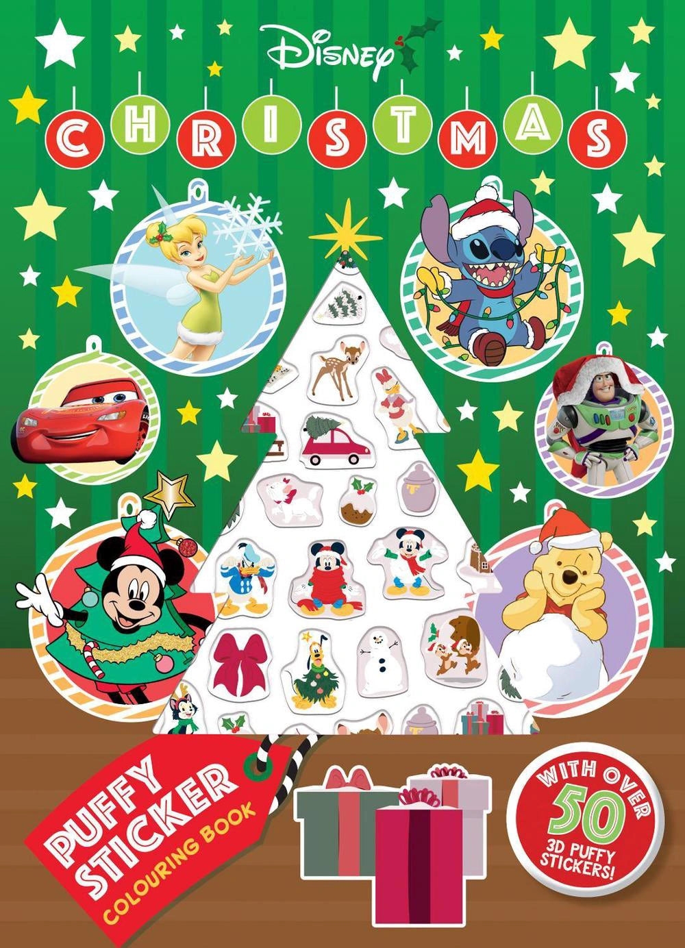Disney Christmas Puffy Sticker Colouring Book