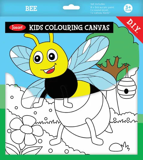 Jasart Colouring Canvas 10x10" Bee (8427625545927)