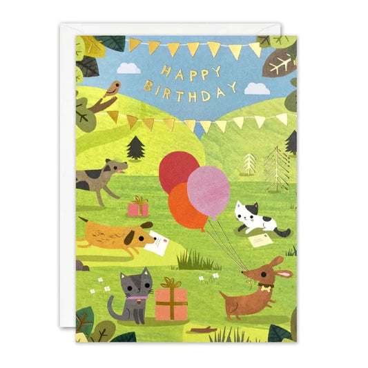 Dogs and Cat Happy Birthday (7863659790535)
