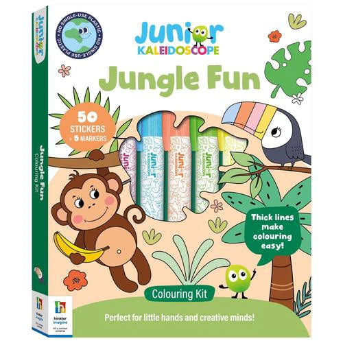 Jr Kaleidoscope Colouring Kit Jungle