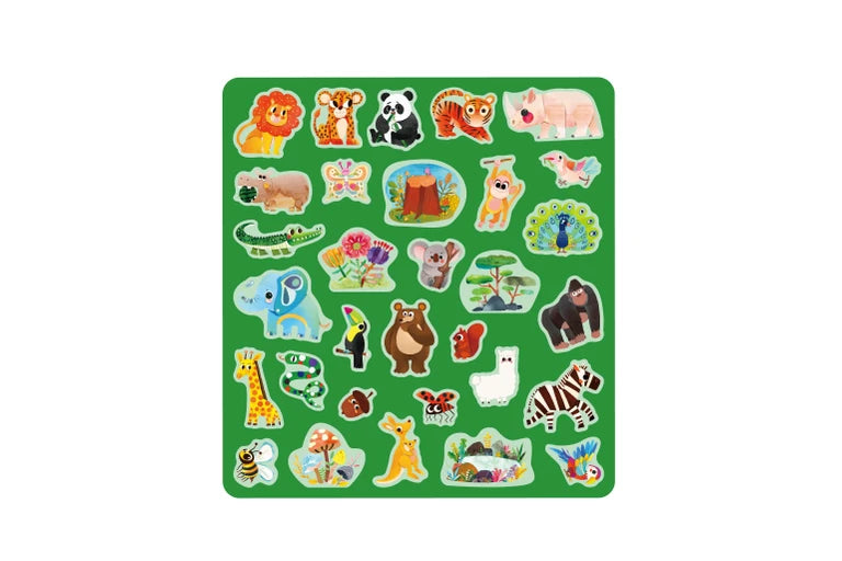 Mieredu Wild Animals Jelly Stickers