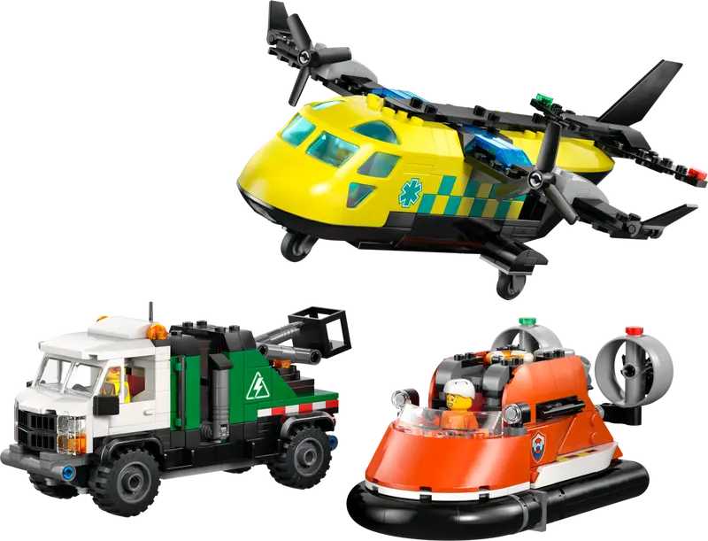 Lego City Airplane, Truck & Hovercraft Remix 60505