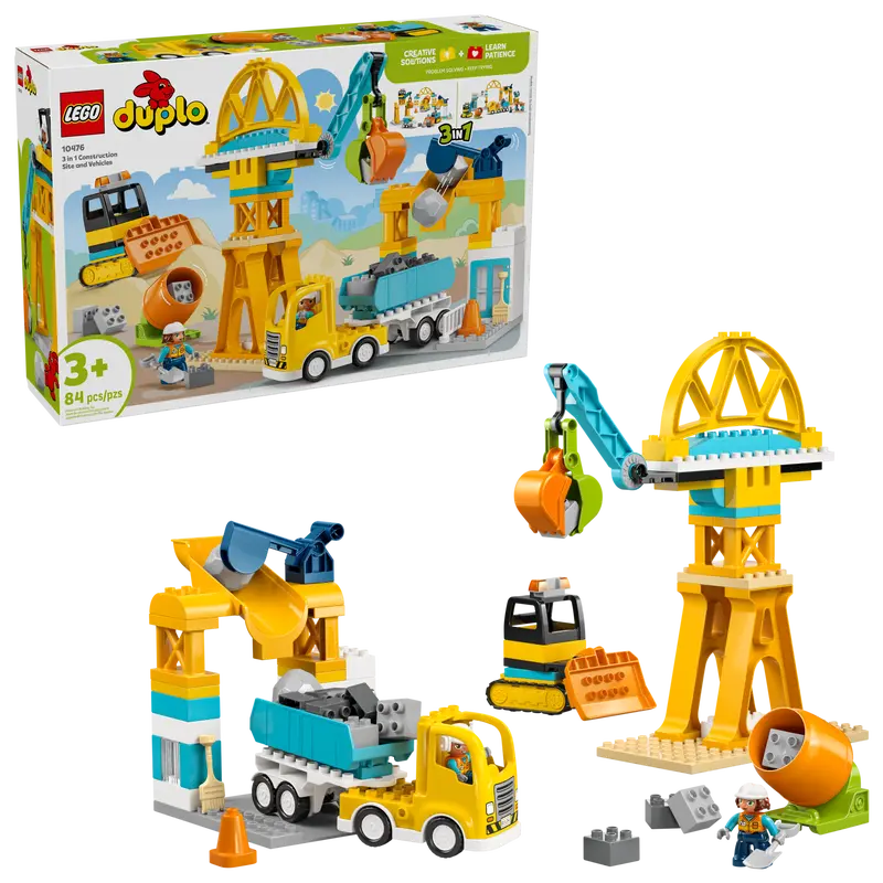 Lego Duplo 3 in 1 Construction Site and Vehicles 10476