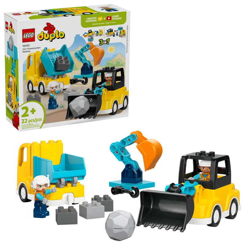 Lego Duplo 3 in 1 Construction Vehicles 10475