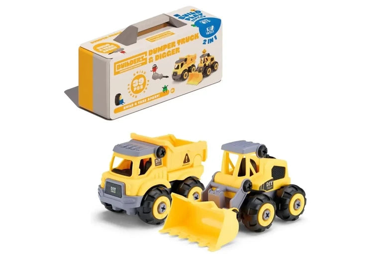 Builderz Construction Dumper Truck & Digger (2 in 1)