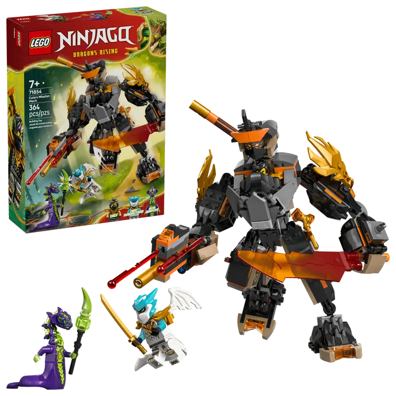Lego Nin Cole's Mission Mech & Dragon Zane 71854