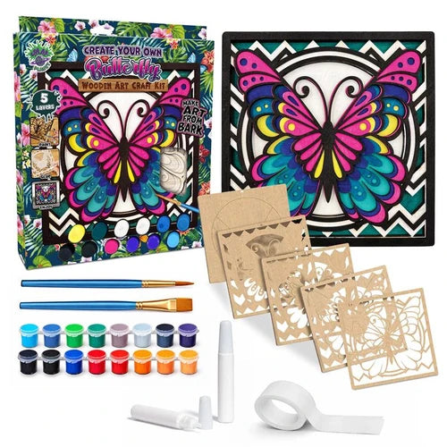 Dotz Wooden Art Kit Butterfly 25x25cm