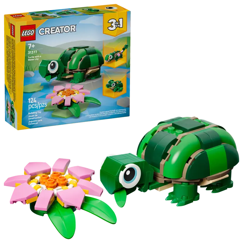 Lego Creator Turtle with Water Lily Flower 31377