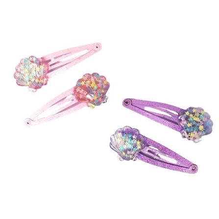 PP Mermaid Glitter Shell Hair Clips