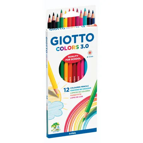 Giotto 3.0 Colour Pencils 12pc (8427625283783)