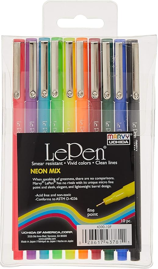 Marvy Le Pen Neon 10pc (8427631935687)