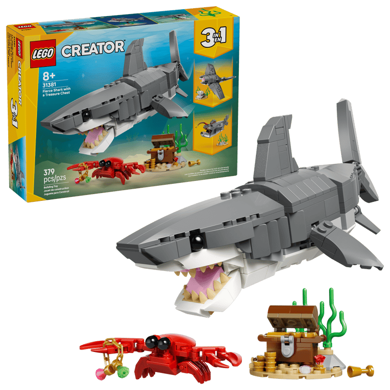 Lego Creator Fierce Shark with Treasure Chest 31381