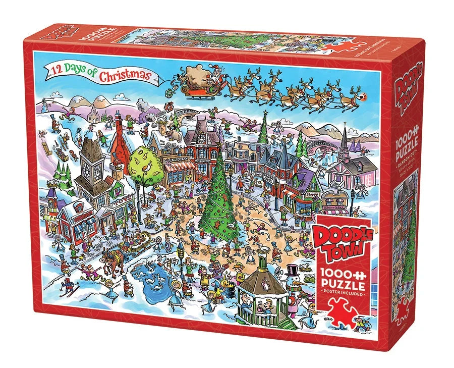 DoodleTown: 12 Days of Christmas 1000pc