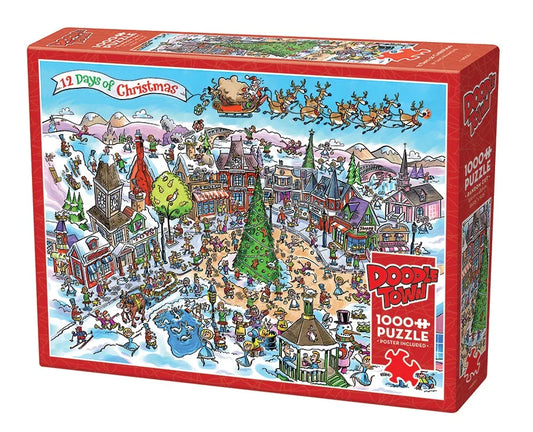 DoodleTown: 12 Days of Christmas 1000pc