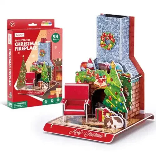 3D Puzzle Mini Christmas Fireplace