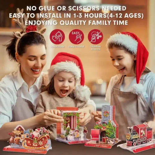 3D Puzzle Mini Christmas Fireplace