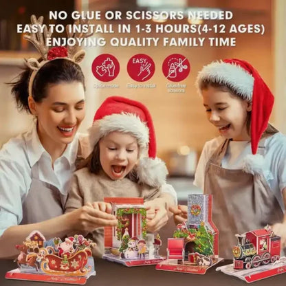 3D Puzzle Mini Christmas Fireplace