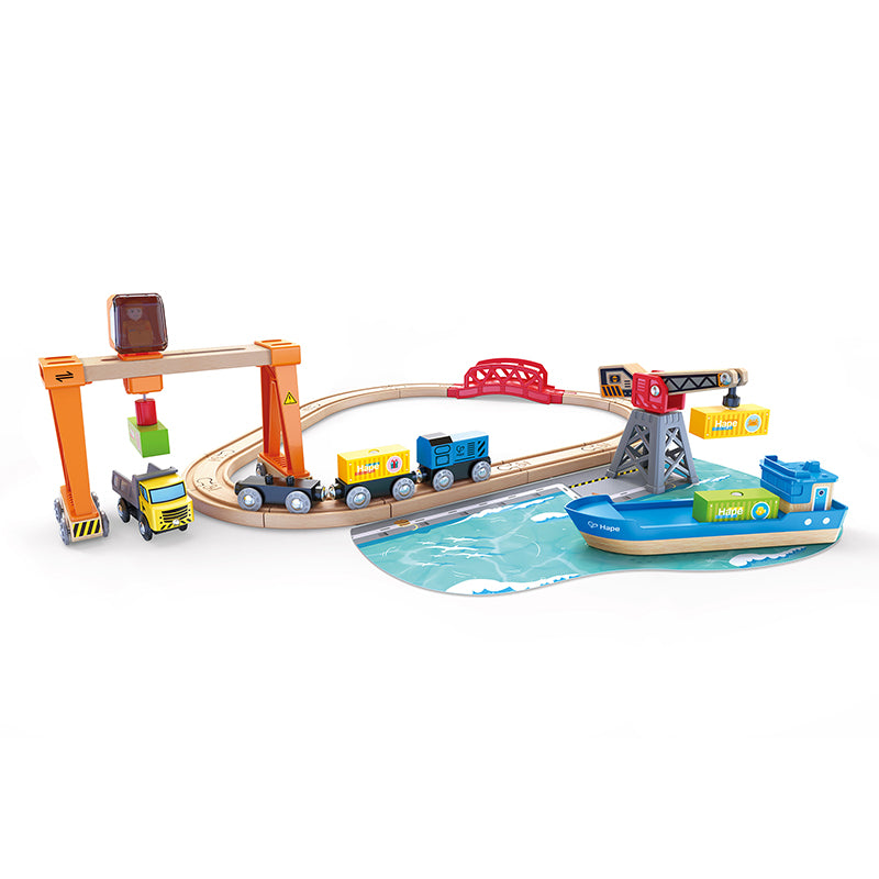 Hape Lift & Load Harbour Set (7736919195847)
