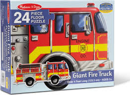 MD Giant Fire Truck Floor Puzzle 24pc