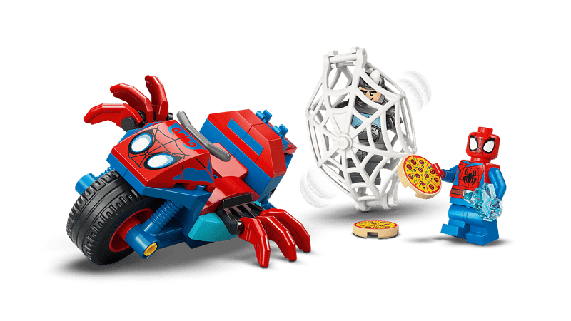 Lego SH Spidey on Motorcycle vs Rhino 11206