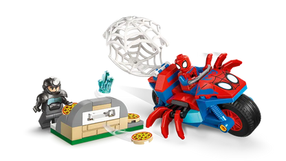 Lego SH Spidey on Motorcycle vs Rhino 11206
