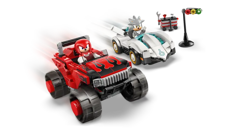 Lego Sonic Silver's Car vs Knuckles Monster Truck 77118