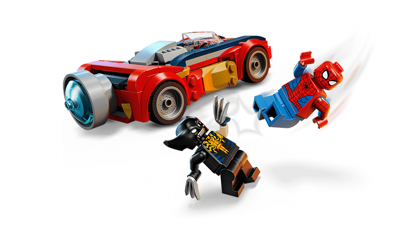 Lego SH Spider-Man Car vs Venomized Wolverine 76336