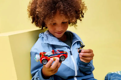 Lego SH Spider-Man Car vs Venomized Wolverine 76336