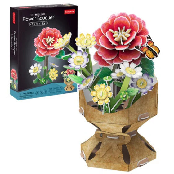 Cubic Fun 3D Puzzle Flower Bouquet Camellia (8470815539399)