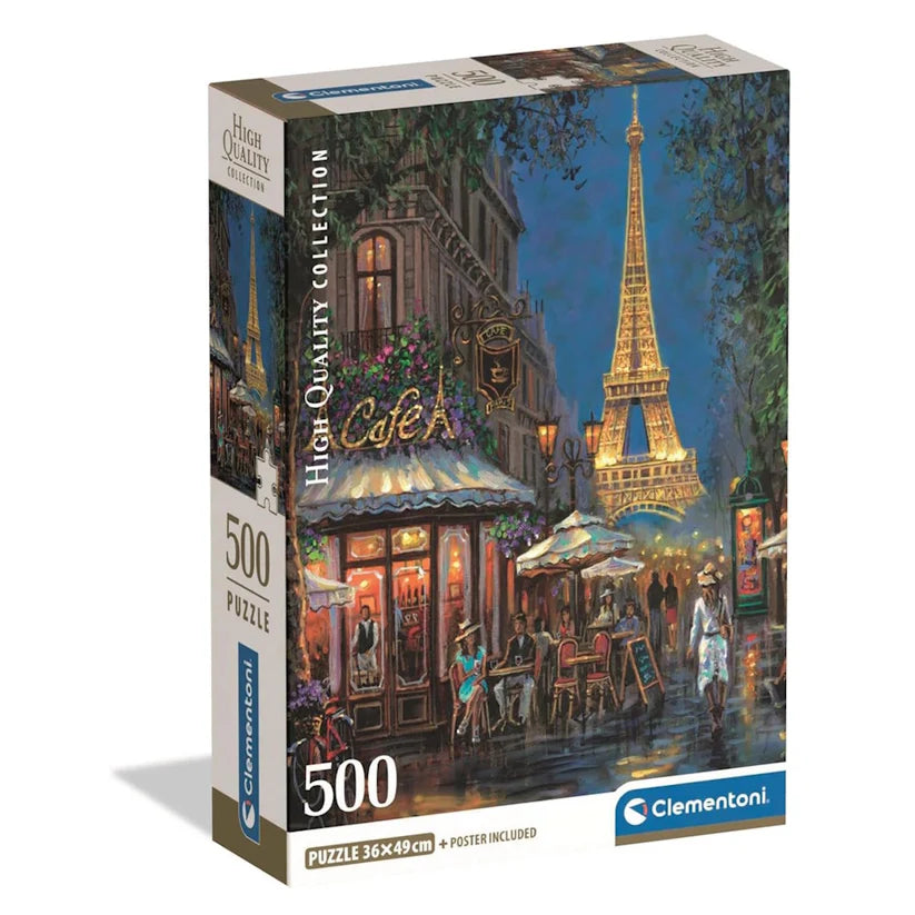 Night at the Eiffel Cafe Puzzle 500pcs