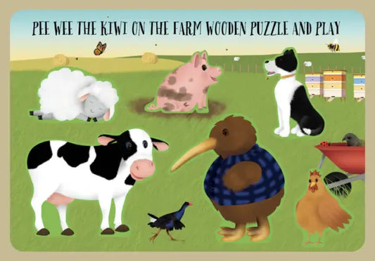 Pee Wee on the Farm Wooden Puzzle & Play