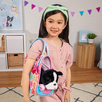 Pucci Pup Plush Pup & Flower Print Glam Bag (8493693305031)