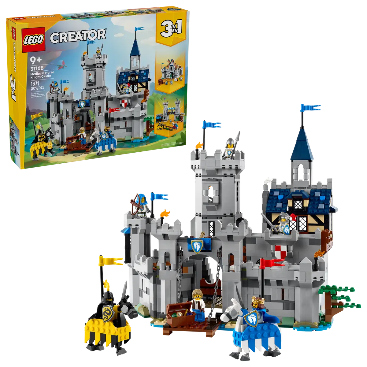 LEGO Creator castle set with packaging on a white background (8432448962759)