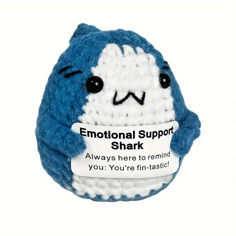 Crochet Emotional Support Blue Shark (8312619860167)