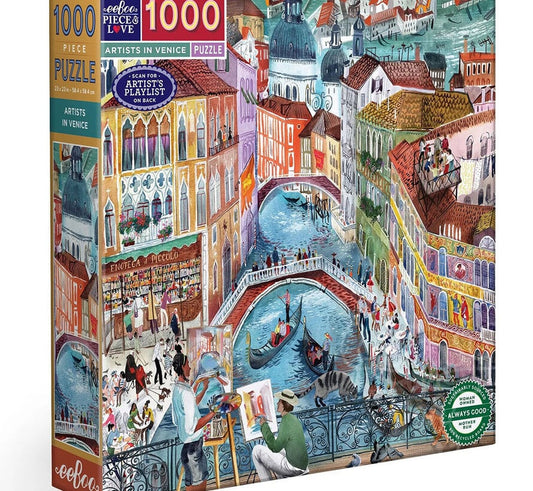eeBoo Puzzle Artists in Venice Square 1000pc