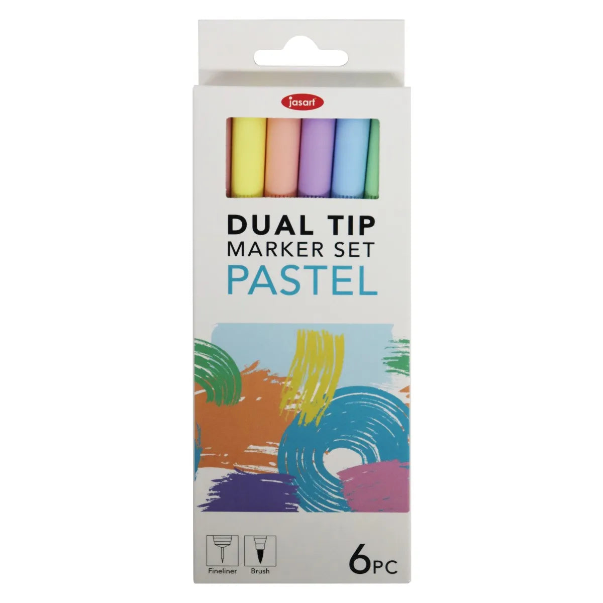 Jasart Dual Nib Fineliner Pastel (8233039495367)