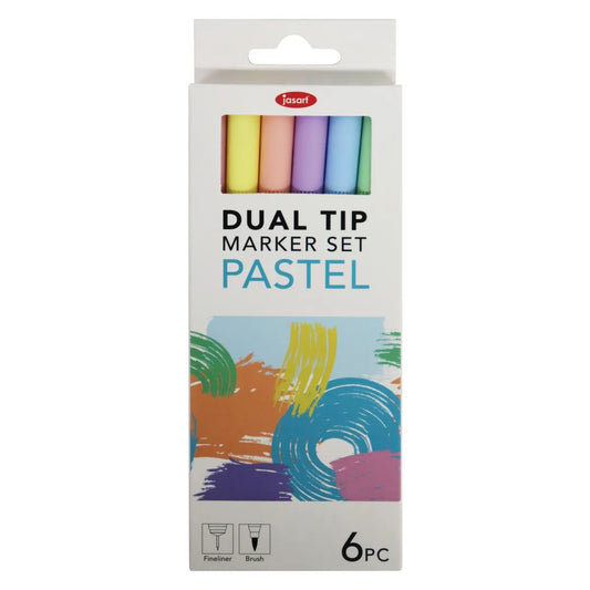 Jasart Dual Nib Fineliner Pastel (8233039495367)