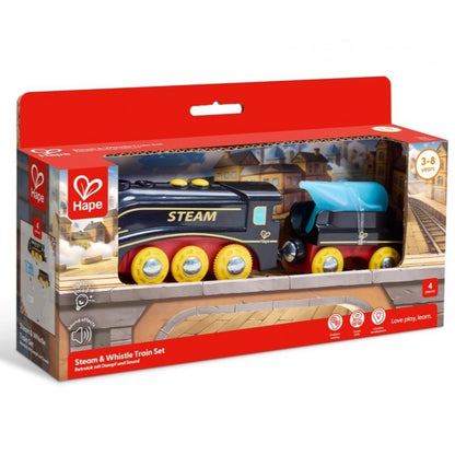 Hape Steam & Whistle Train Set