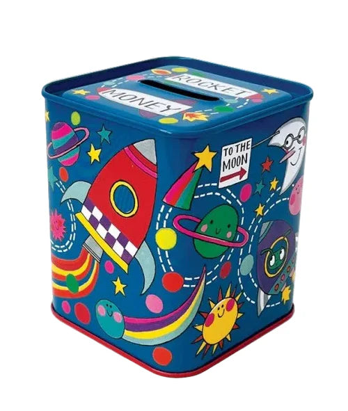 Money Box Tin Rocket Money