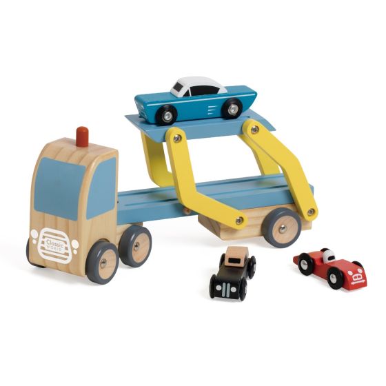 CW Car Transporter Truck Blue/Yellow (8450655060167)