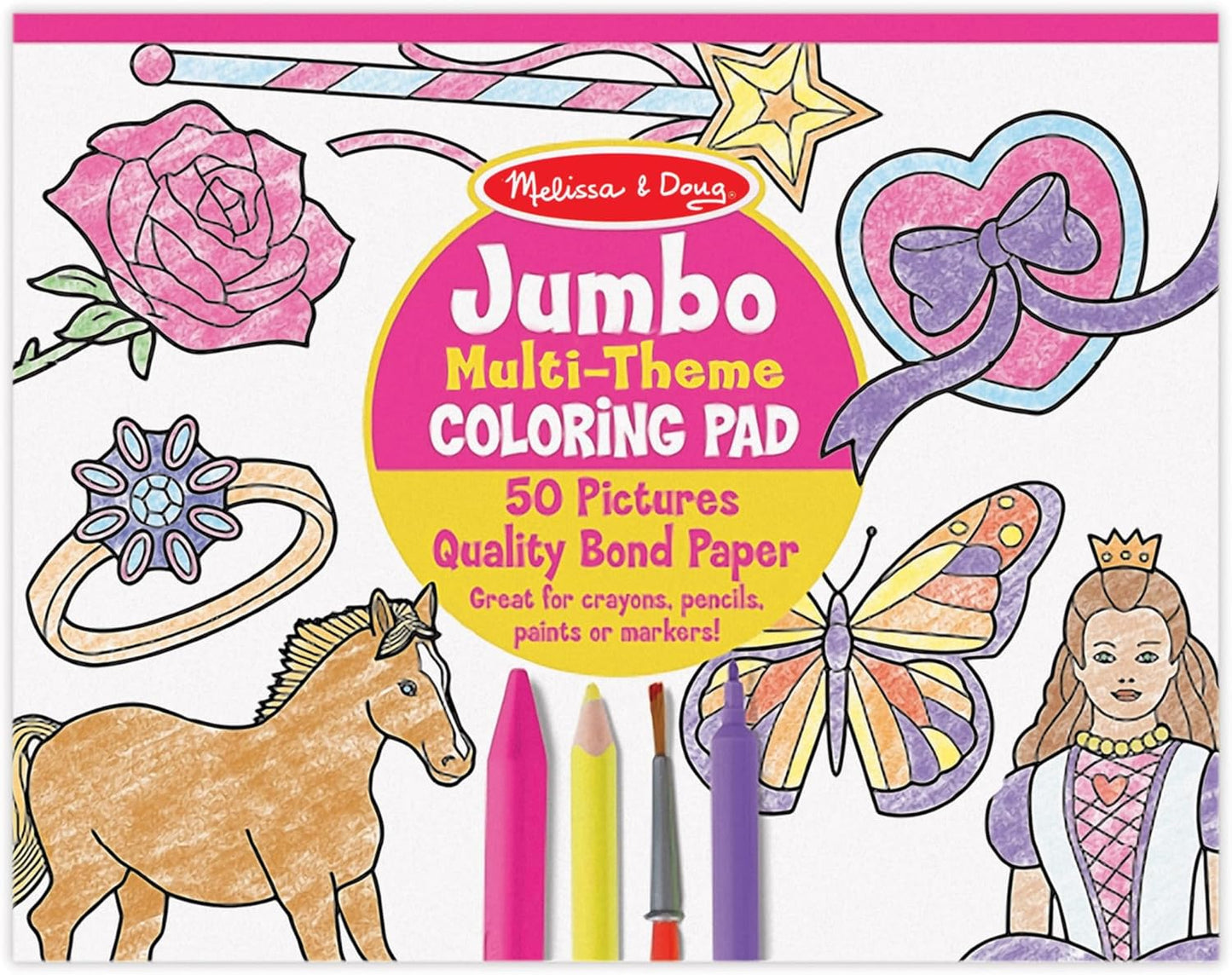 MD Jumbo Colouring Pad Pink (8466292244679)