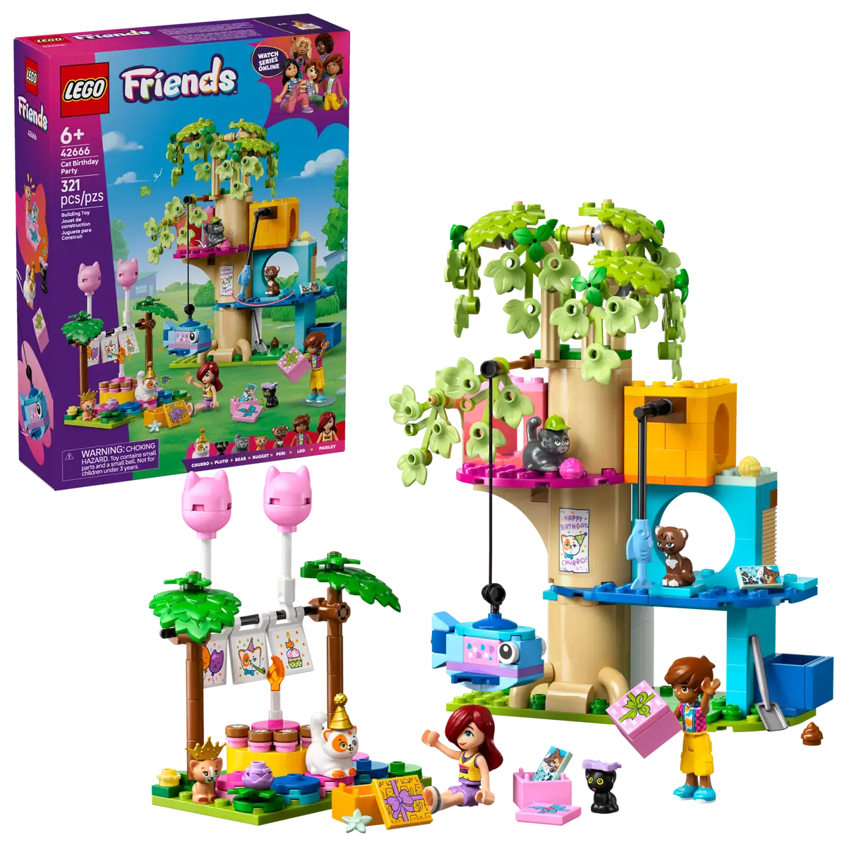 Lego Friends Cat Birthday Party & Tree House 42666 (8384545423559)