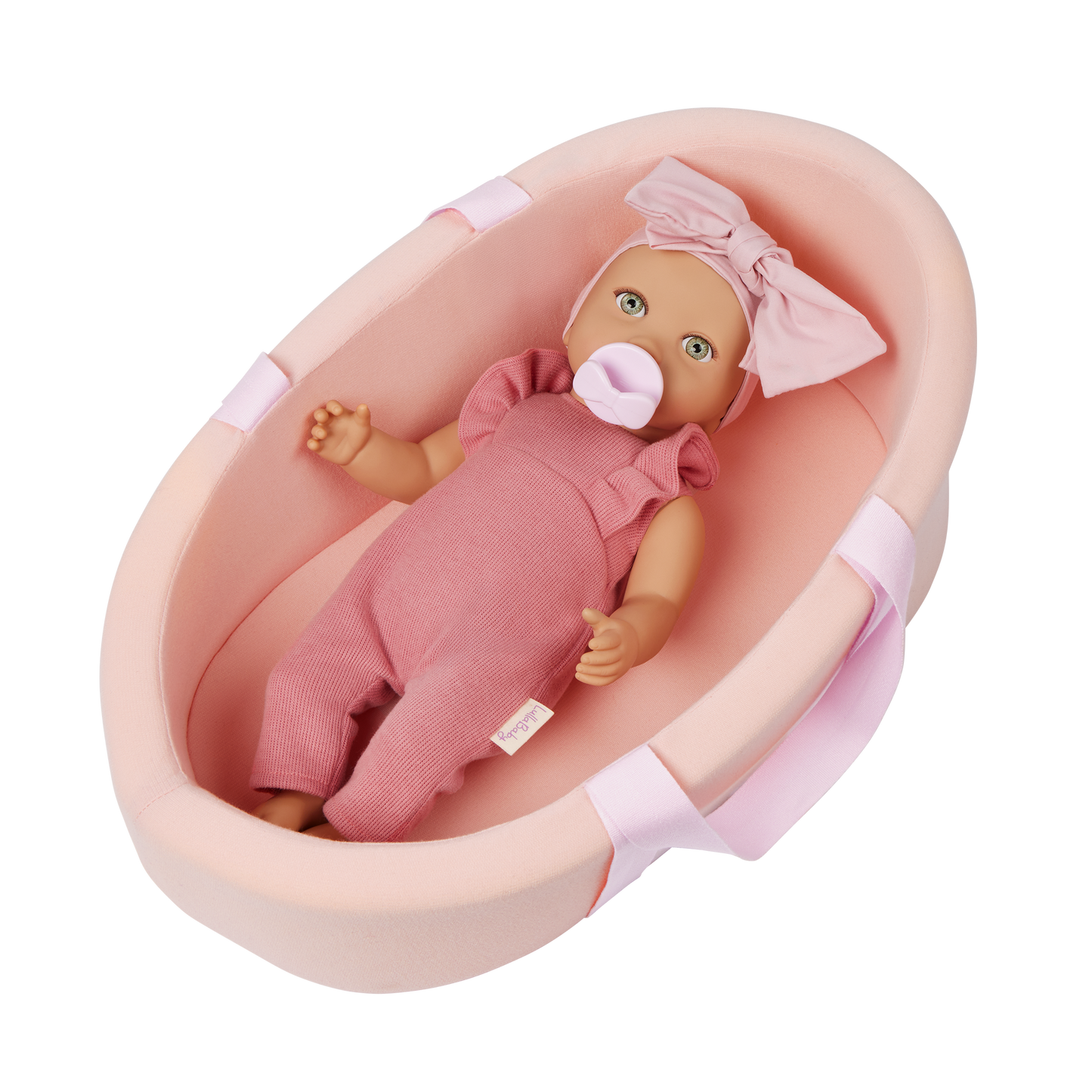 Lullababy 14" Doll in Soft Bassinet (8441802621127)
