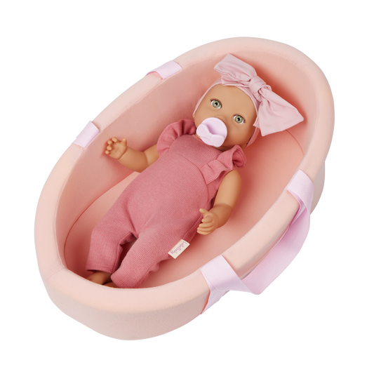 Lullababy 14" Doll in Soft Bassinet (8441802621127)