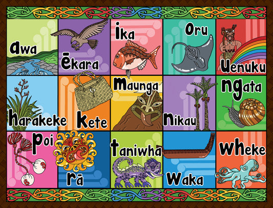 Te Reo Maori Alphabet 35pc Tray (7699790659783)