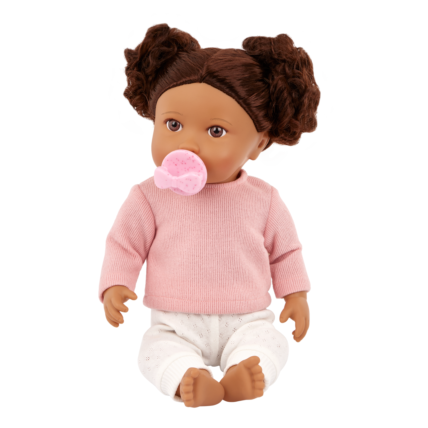 Lullababy 14" Doll Brunette Hair & Pink Top (8441802522823)