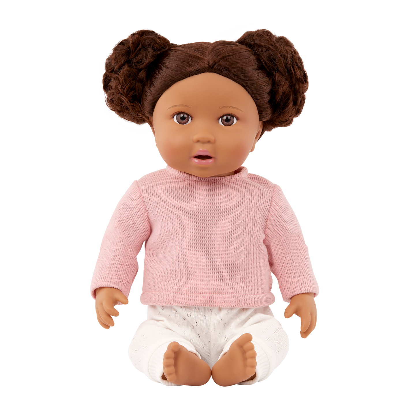 Lullababy 14" Doll Brunette Hair & Pink Top (8441802522823)
